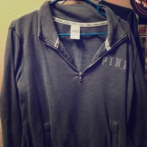 Pink half zip sweatshirt